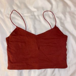 Dark orange cami tank top